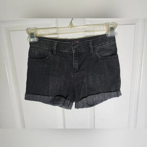 Children's Place Girls Black Shortie Jean Shorts Size 10